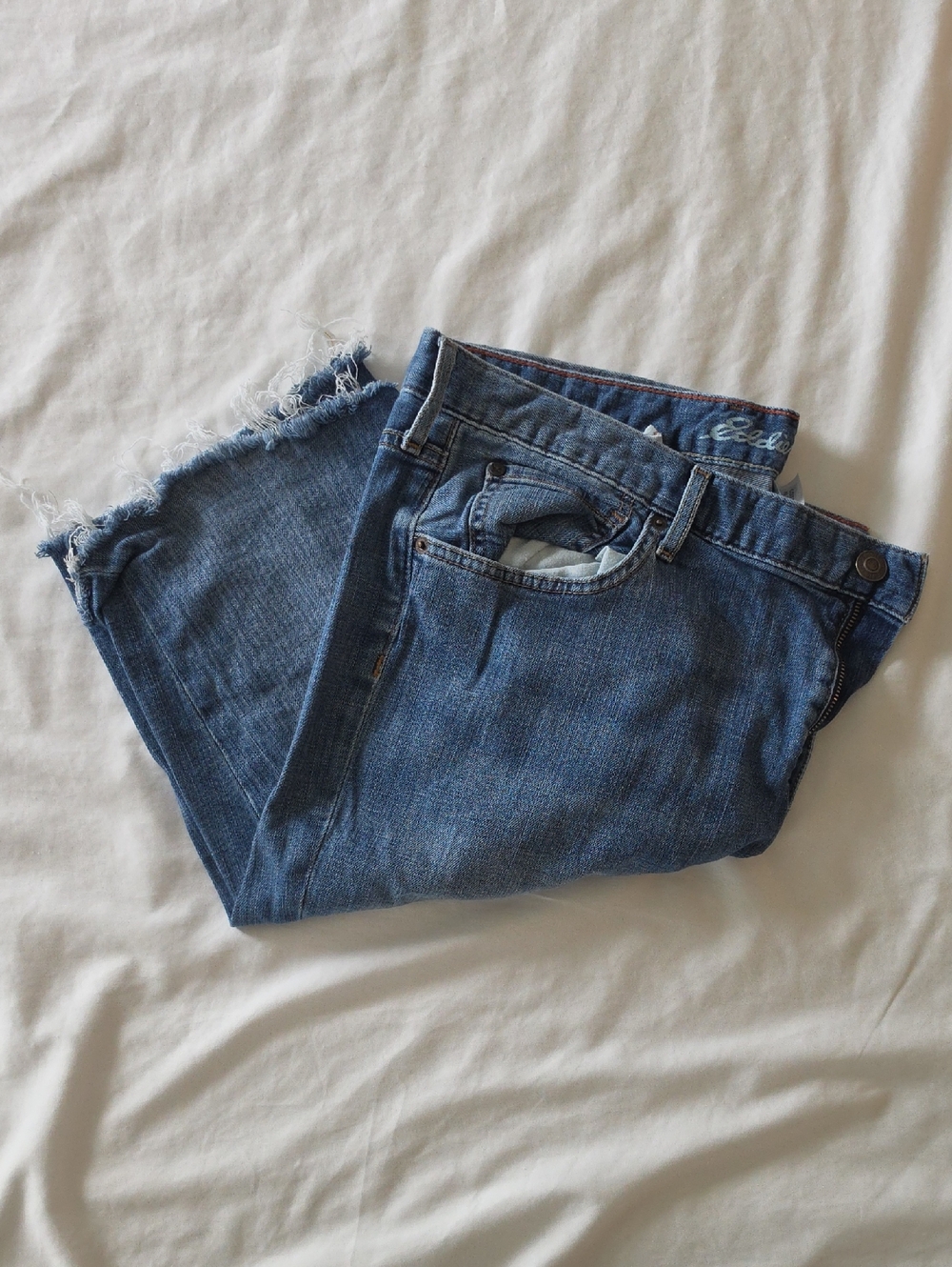 Eddie Bauer Women's Cutoff Boyfriend Jeans